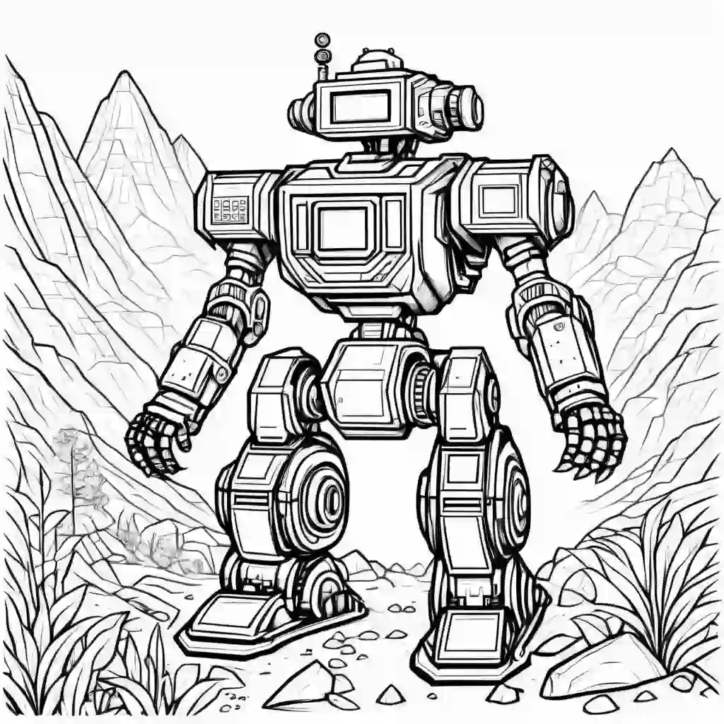Mining Robot coloring pages